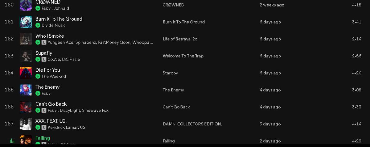 Fallen95_'s tweet image. I've been only listening to these songs for the past week...