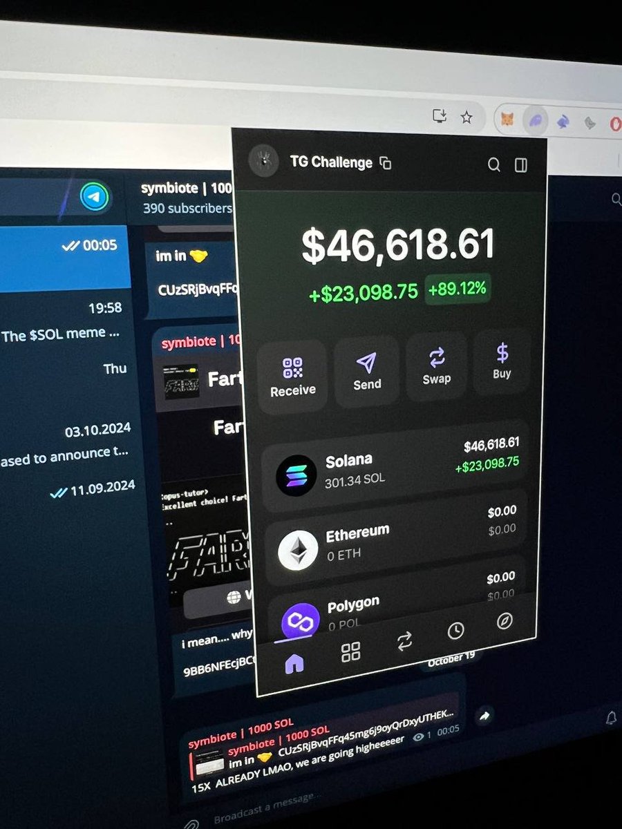 Day 5 and 30% of the 1000 $SOL challenge have been completed!

Got a 15x profit deal yesterday but aped only for 10 $SOL

Now have ~300 $SOL

Maybe I just should share the call here, public? What u think?

Like, rt and reply if u want me to give u a public call!

(Will add 30-40