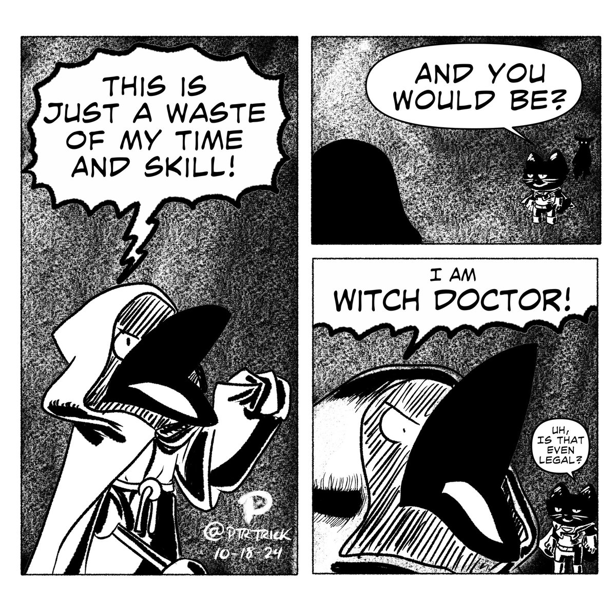 PTRTrick's tweet photo. Inktober 2024 Day 18 Mighty River Strip 18
#inktober #inktober2024 #ink #digitalart #digitaldrawing #digital #art #illustration #drawing #blackcat #black #cat #superhero #super #hero #comic #webcomic https://t.co/MclmOITh64