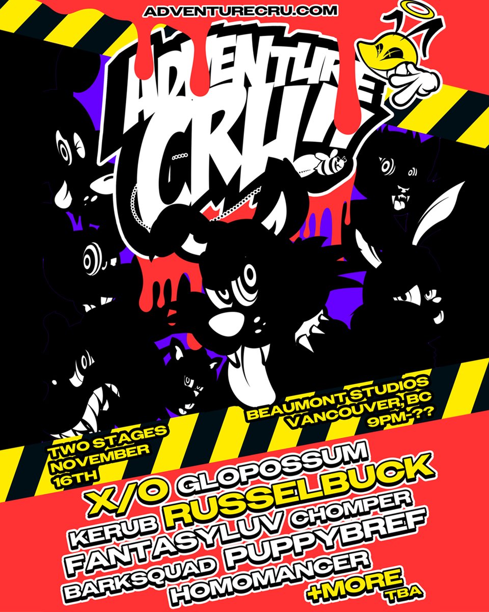 ⚠️ANNOUNCEMENT⚠️

✨~ NEW SHOW, SATURDAY NOVEMBER 16th ~✨
VANCOUVER, CANADA
2 STAGES 2 VIBES
🍹"VIVID" et "LUCID"🌙
SMOKE FRIENDLY OUTDOOR SPACE
FURSUIT LOUNGE

MORE DETAILS + FULL PERFORMANCE ROSTER FORTHCOMING

TICKETS "ON" SALE SOON
STAY "PEELED" FOR UPDATES NEXT WEEK!🐝🐝🐝