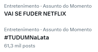 NatyAndersson's tweet photo. Sempre entregando tudo... decepção, experiência zoada, humilhação... mto bom @netflixbrasil 

#TUDUMNaLata https://t.co/xFwuZk5weE