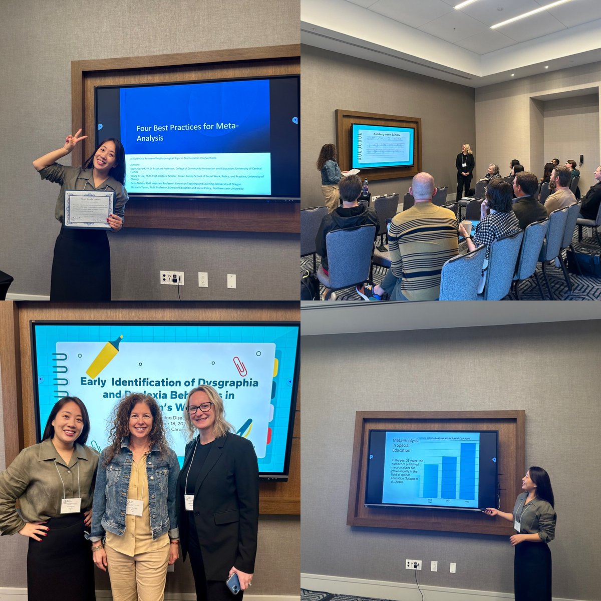 Honored to receive this year's LDQ Must-Read Article Award and present our research at #CLD2024! 🎉Grateful for the recognition and a big thank you to all the authors who contributed to this paper! <a href="/YoungRiLee1/">Young Ri Lee</a> <a href="/GenaNelsonPhD/">Gena Nelson</a> <a href="/stats_tipton/">Beth Tipton</a> Pairing it with the ISC Must-Read