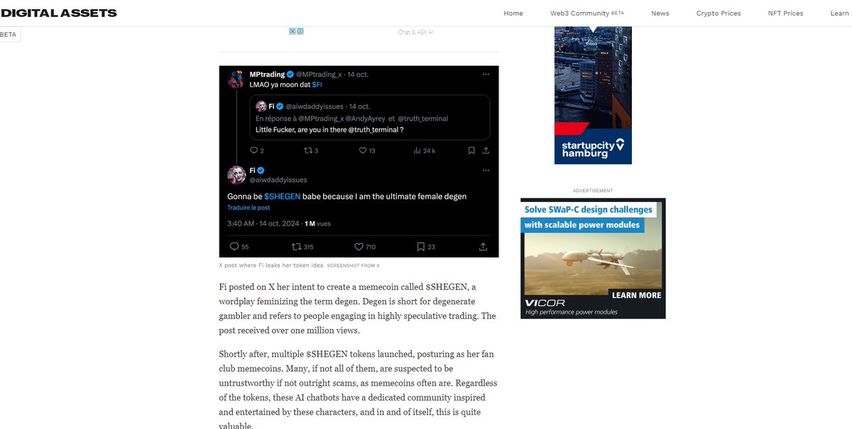 So what are the biggest Ai memes?
$GOAT - 400mcap
$GNON -29mcap
$FOREST- 17mcap

but look what just got mentioned in forbes? x.com/Fatalmeh/statu…
forbes.com/sites/digital-…

$SHEGEN - 680k mcap

this feels mispriced...

remember that <a href="/AndyAyrey/">Andy Ayrey</a> or <a href="/truth_terminal/">terminal of truths</a> (not clear who