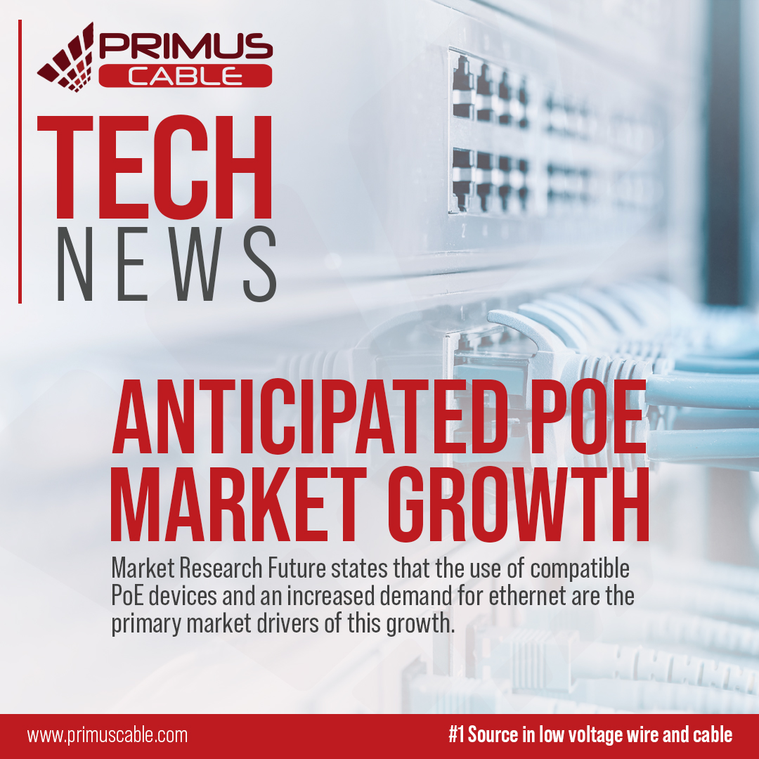 PrimusCable's tweet photo. Power over Ethernet (PoE) has had an increase in interest across verticals and the market is forecasted to grow exponentially as it becomes adopted more. Read full article:https://t.co/umX45Art4J
#itmanagement #poweroverethernet #ethernet https://t.co/XvZXU5NOjP
