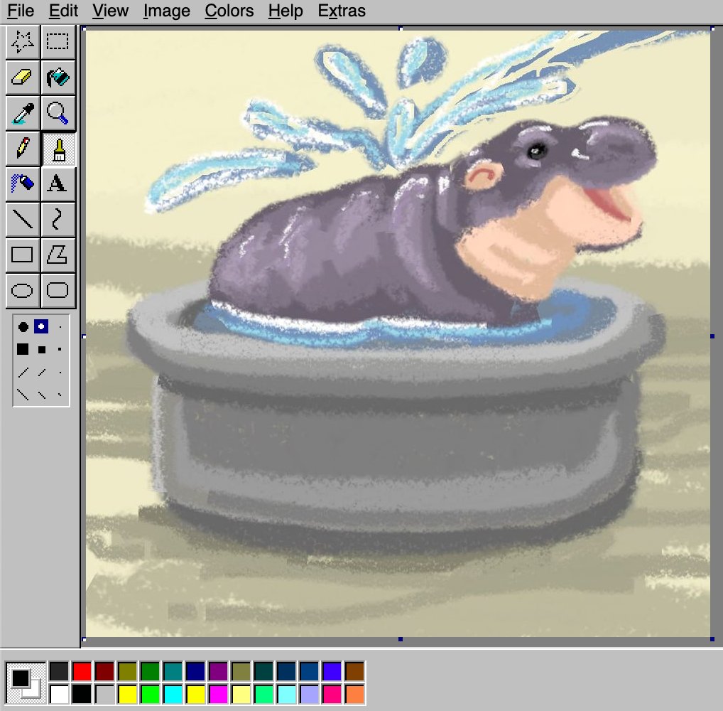 they even painted #moodeng 

🦛🖼️