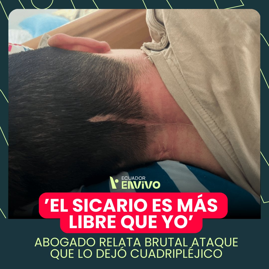 ecuadorenvivo's tweet photo. “El sicario es más libre que yo” Con esas duras palabras, el abogado Carlos Renato Otuño Cevallos ecuatoriano relata el brutal ataque que lo dejó cuadripléjico. 😞 Su historia de dolor e injusticia es un testimonio desgarrador que tienes que conocer.

Lee la nota completa en #EcuadorEnVivo y descubre cómo sigue su lucha 👉 https://t.co/y9sJT7r3GP