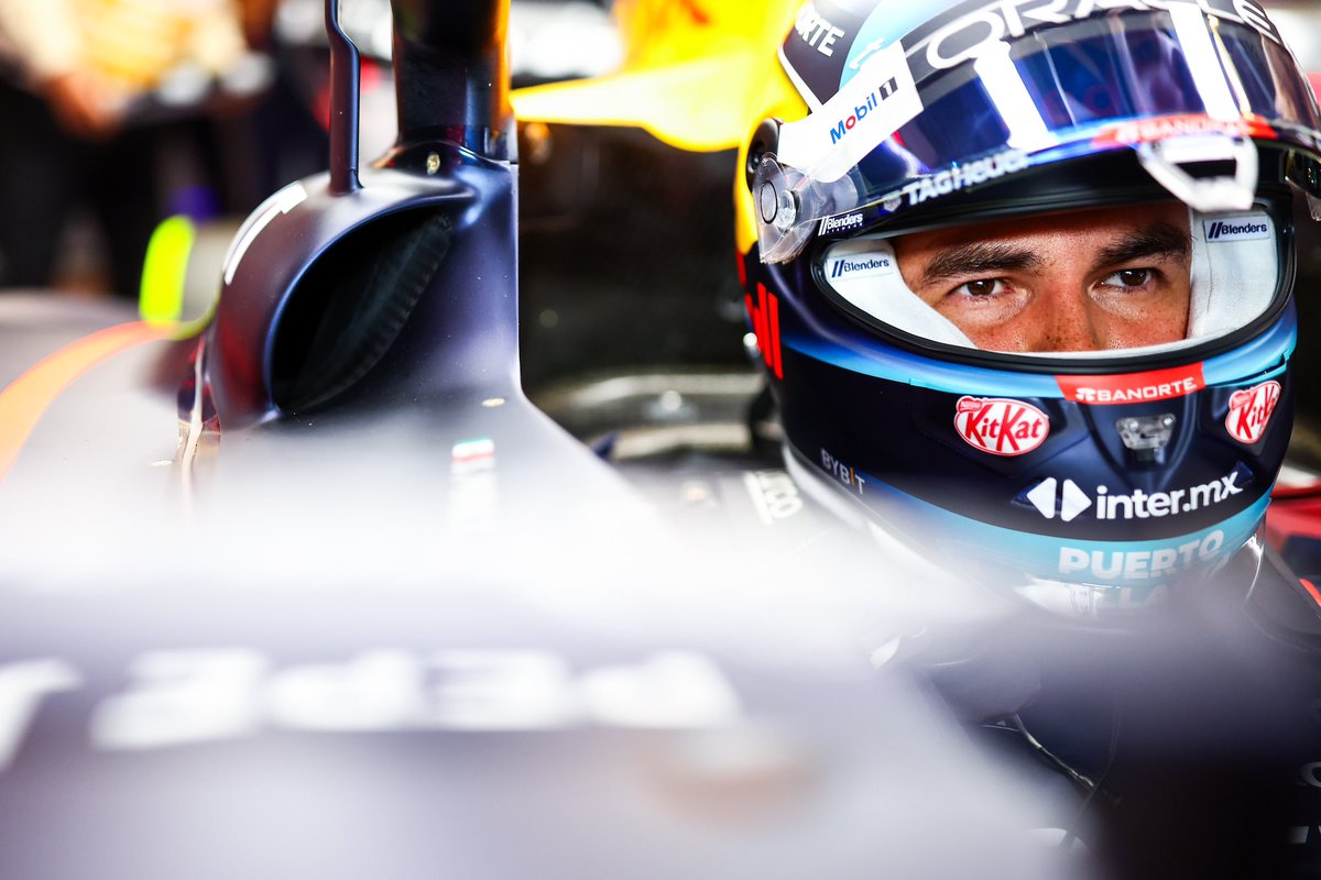 redbullracing's tweet photo. Checo has been knocked out of SQ2 💔 https://t.co/KuFw9F1zBX