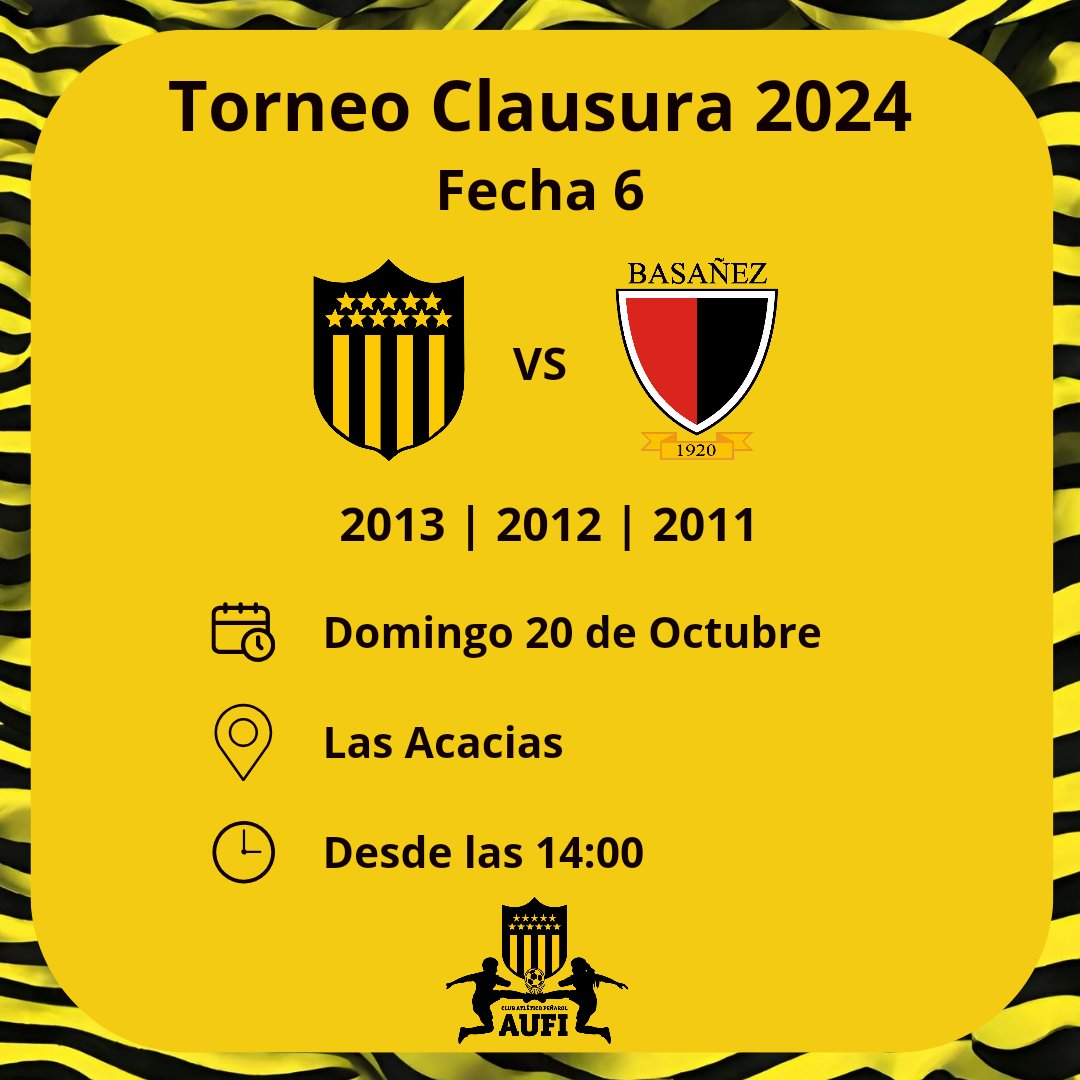 Torneo Clausura 2024👦
🗓️Fecha 6
🆚Basañez