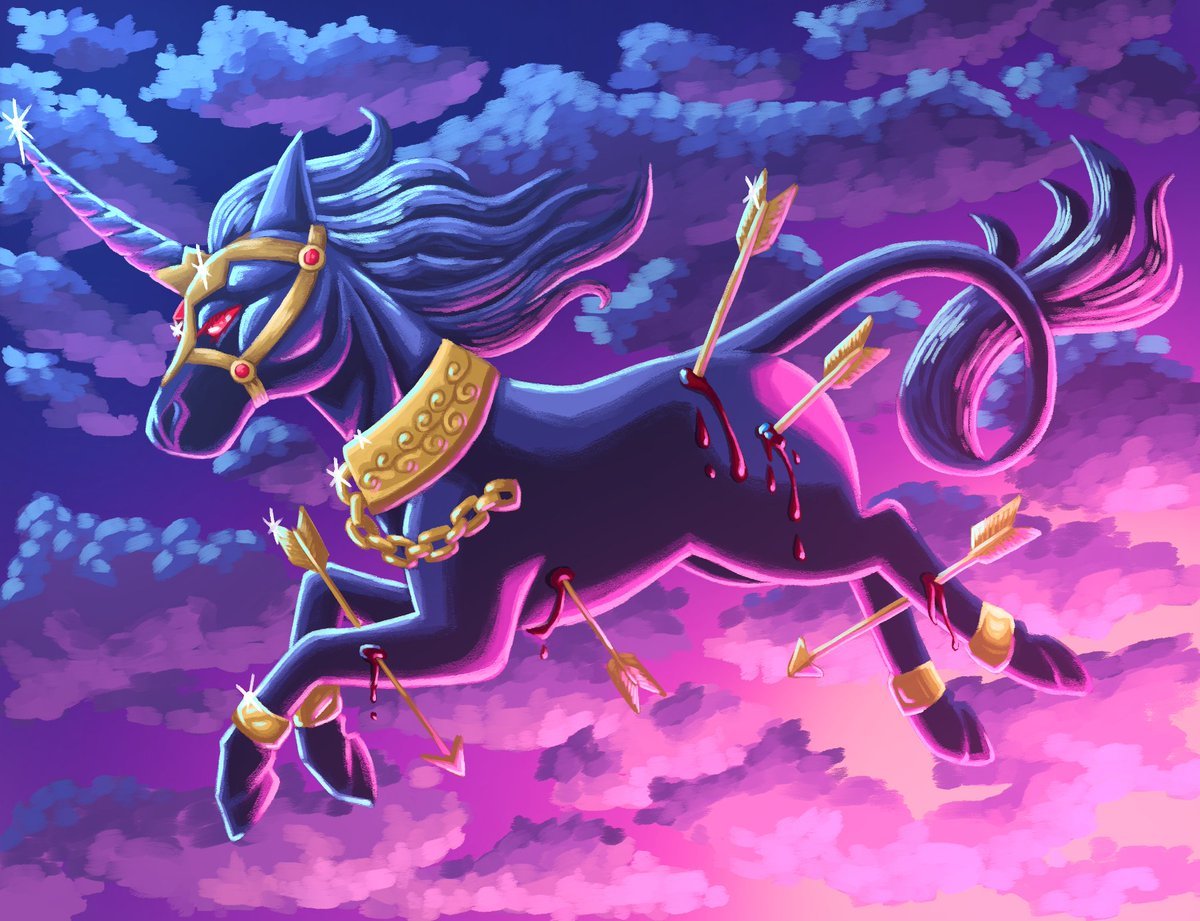 LocalBiohazard's tweet photo. my two sides: pretty unicorns vs yaoi https://t.co/PAaOGbTYTP
