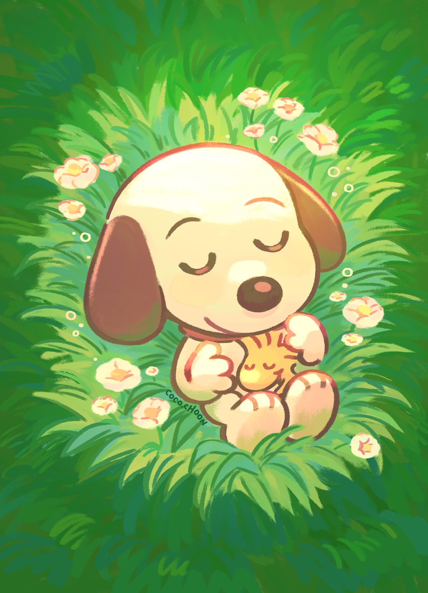 shleepy snoopy &amp; woodstock💤 
(phone bg version available below!)