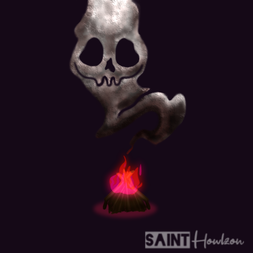 saint_howl's tweet photo. #howlzonart #skulltober #skulltober2024 #inktober #inktober2024 #drawtober #digitalart #skull #skullart #skeletonart #halloween #weirdart #weirdcore #oddart #smokeskull #campfire #funeralpyre #bonfire https://t.co/qgbdSVAxNw