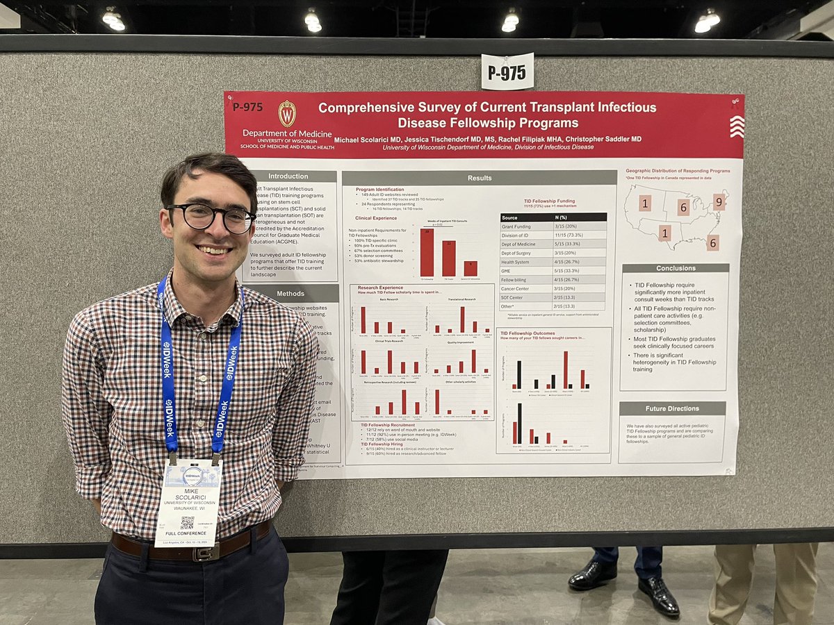 Infectious Diseases Community of Practice - AST (@ast_idcop) on Twitter photo 📣📣 Trainee Poster! <a href="/MikeScolarici/">Michael Scolarici</a> of <a href="/uw_infdisease/">UW-Madison Division of Infectious Disease</a> presenting a Comprehensive Survey of Current Transplant Infectious Diseases Fellowship Programs at #IDWeek2024 <a href="/IDWeekmtg/">IDWeek</a> 📣📣 Trainee Poster! <a href="/MikeScolarici/">Michael Scolarici</a> of <a href="/uw_infdisease/">UW-Madison Division of Infectious Disease</a> presenting a Comprehensive Survey of Current Transplant Infectious Diseases Fellowship Programs at #IDWeek2024 <a href="/IDWeekmtg/">IDWeek</a>