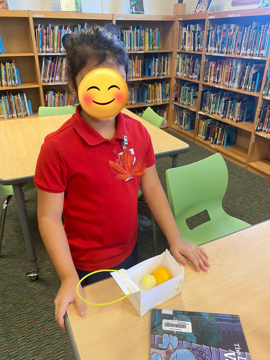 EstherRivas_3's tweet photo. This week, our 2nd graders at Keyes enjoyed "Pick a Pumpkin" by Patricia Thot. After checking out books, they were challenged to build wagons from various materials to push or pull their "pumpkins" across the table without breaking! #STEMChallenges https://t.co/ViUhCcbVHz