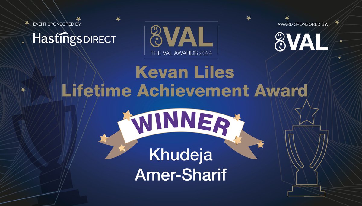 valonline's tweet photo. #VALAwards24
We are very proud to announce our Kevan Liles Lifetime Achievement Award for 2024 - @AmerKhudeja

Well done to all of our award winners!
@HDcareers @shamacentre https://t.co/CYfyufpxpe