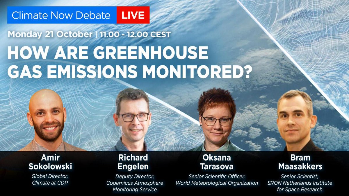 euronews's tweet photo. 🌍🔴 Wondering how we monitor greenhouse gas emissions and why it’s crucial for hitting net zero?

Join us LIVE for an essential #ClimateNow debate on 21 Oct at 11am CET! 🎥💬 Our experts will explain it all: https://t.co/mMpYvAfCnK

In Partnership With @CopernicusECMWF https://t.co/LBjwneFXk7
