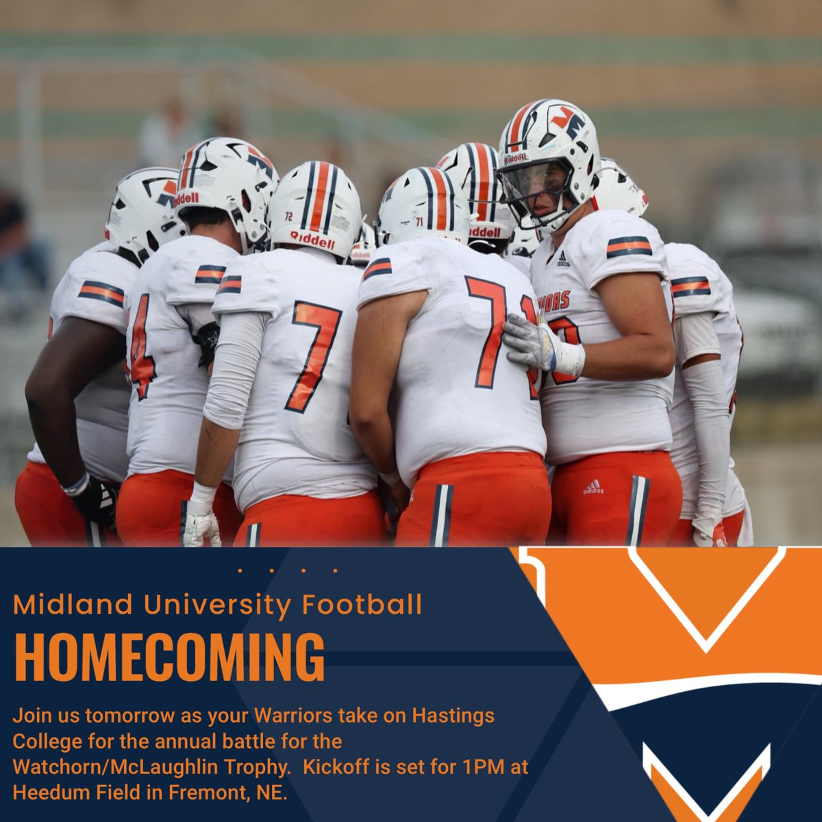 Game day is almost here, Warrior fans! Come out, wear your colors, and cheer loud as we take on Hastings College. It’s time for the annual battle for the Watchorn/McLaughlin Trophy. 
#GoWarriors #TheSummit

Photo credit: <a href="/Jtsideshots/">Jeromy vauble</a>