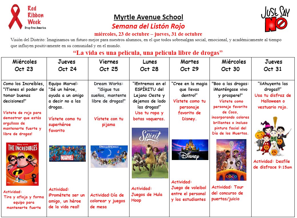 Myrtle Avenue Microschool (@roadrunner93241) on Twitter photo Red Ribbon Week kicks off next week! It's an opportunity to spread awareness, offer support, and strengthen connections that guide our students toward making positive, healthy decisions. Together, we can create a safer and stronger community! <a href="/lamont_district/">Lamont Elementary School District</a> Red Ribbon Week kicks off next week! It's an opportunity to spread awareness, offer support, and strengthen connections that guide our students toward making positive, healthy decisions. Together, we can create a safer and stronger community! <a href="/lamont_district/">Lamont Elementary School District</a>