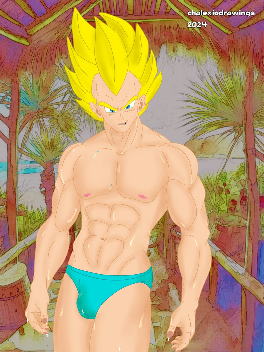 chalexiodrawing's tweet photo. Ok, Vegeta in a bikini, taking a vacation, being super saiyajin because blonds have more fun
#fanart #bara https://t.co/YQwyJzVR9h