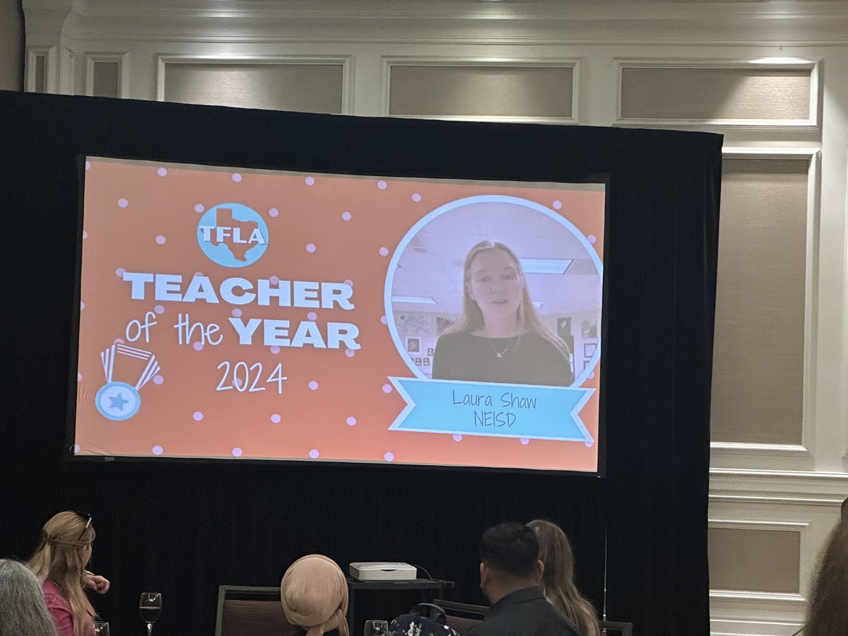 NEISD WL (@neisdwl) on Twitter photo Congratulations Laura Shaw <a href="/TFLA_Tweets/">TFLA</a> 2024 Teacher of the Year!! <a href="/reaganwayrhs/">Reagan High School</a> <a href="/NEISD/">North East ISD</a> Congratulations Laura Shaw <a href="/TFLA_Tweets/">TFLA</a> 2024 Teacher of the Year!! <a href="/reaganwayrhs/">Reagan High School</a> <a href="/NEISD/">North East ISD</a>