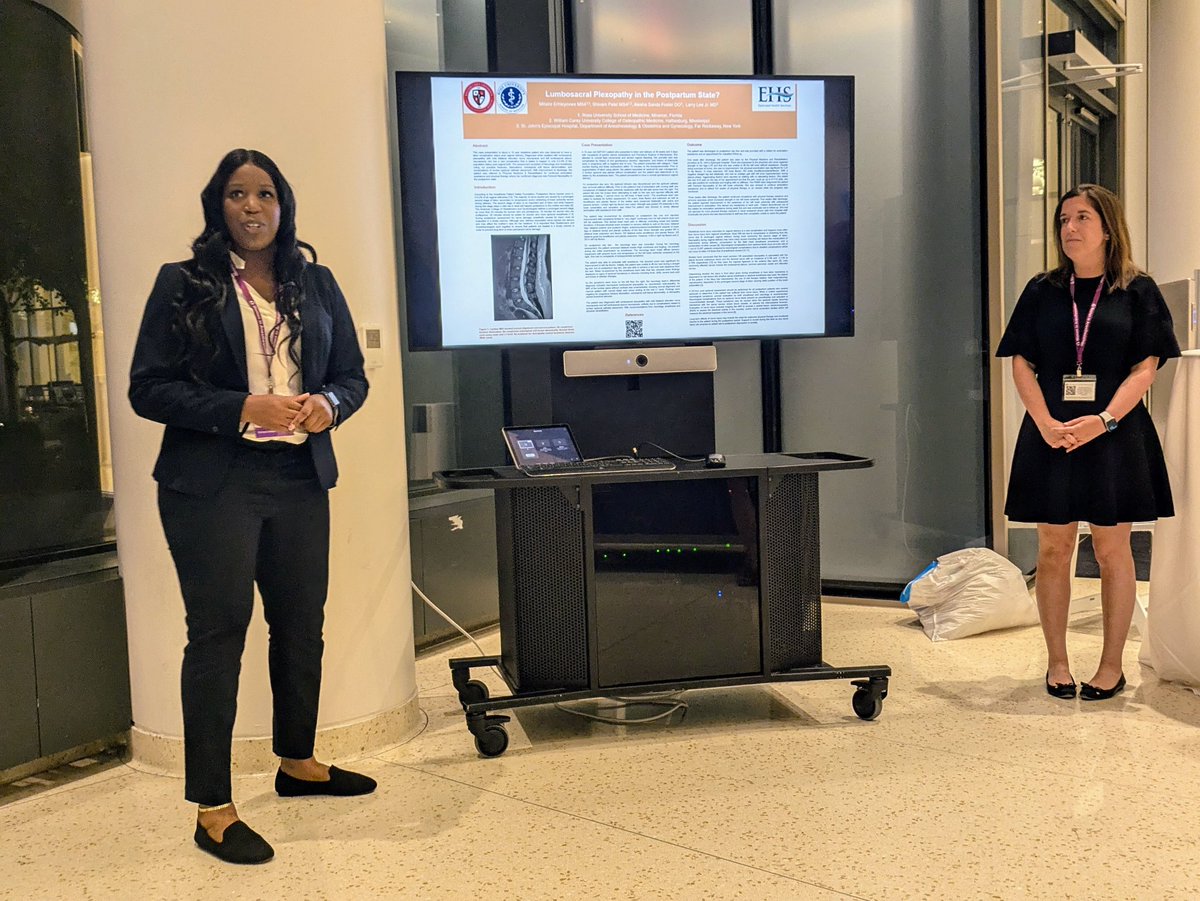 Women in Anesthesiology (@womenmdinanesth) on Twitter photo Case report finalist and overall 3rd place winner <a href="/MitaireInMed/">Mitaire Er</a> presenting her case report of peripartum nerve injury 🎉🌈.
Applying next ERAS cycle to anesthesia programs near you. Case report finalist and overall 3rd place winner <a href="/MitaireInMed/">Mitaire Er</a> presenting her case report of peripartum nerve injury 🎉🌈.
Applying next ERAS cycle to anesthesia programs near you.