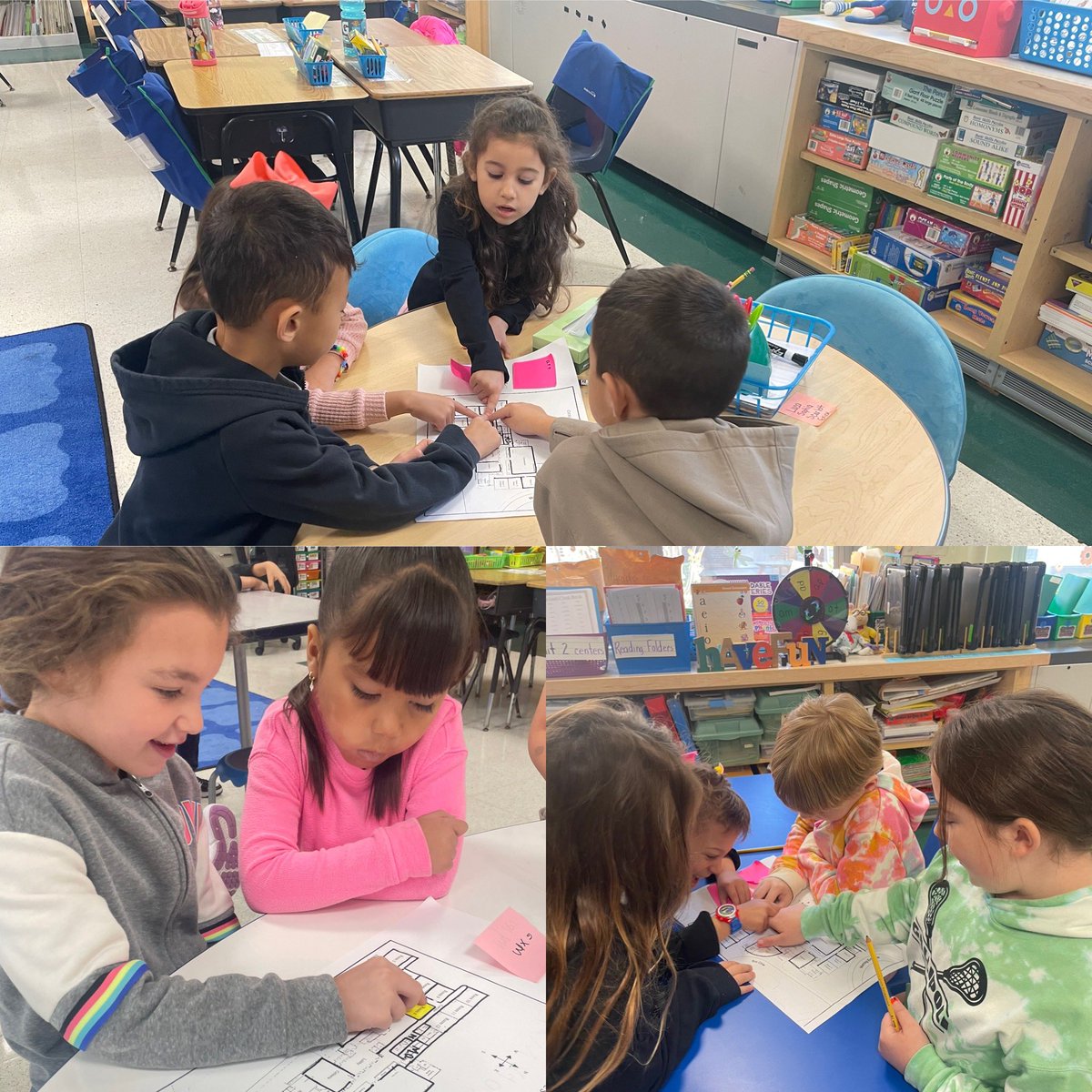 Working collaboratively to select landmarks for our mapping project!