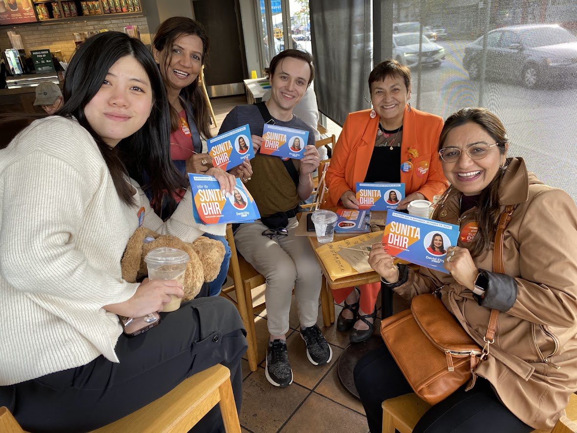 SunitaDhirBC's tweet photo. I’ve lived here for thirty years. I’ve worked here. I’ve raised my children here and like countless @bcndp candidates I want the best for my community. This is my home and tomorrow I’m hoping you’ll choose me to represent it - please get out and vote! #bcpoli https://t.co/Nv7THQIPF9