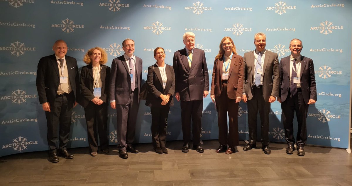 The Italian official delegation to the <a href="/_Arctic_Circle/">Arctic Circle</a> Assembly 2024, after a fruitful meeting with the Chairman <a href="/ORGrimsson/">Ólafur Ragnar Grímsson</a> to warm up the engines in view of the Arctic Circle Rome Forum in December 2025.