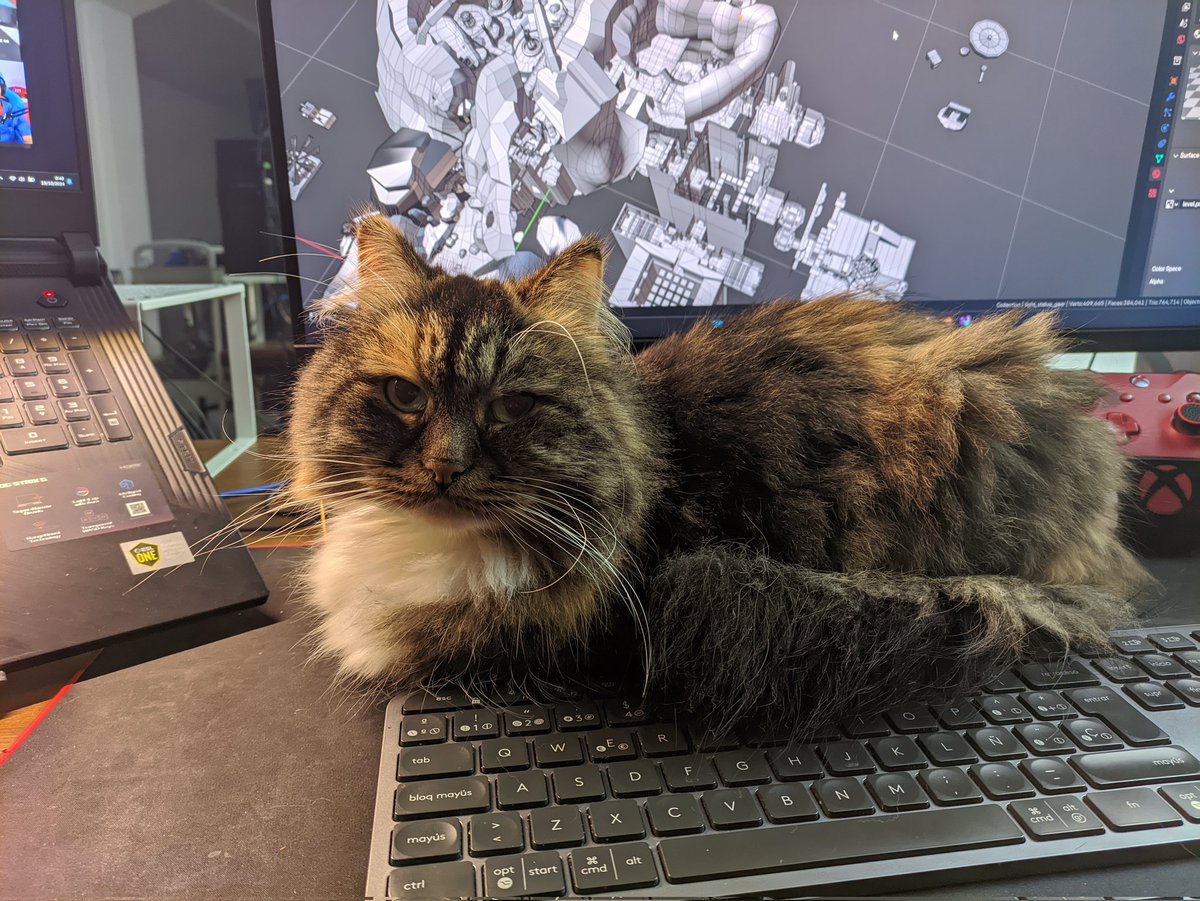 RTypeX's tweet image. Desarrolladores que queréis un compañero gatuno... Comprad mesas profundas 😂 #indiedev