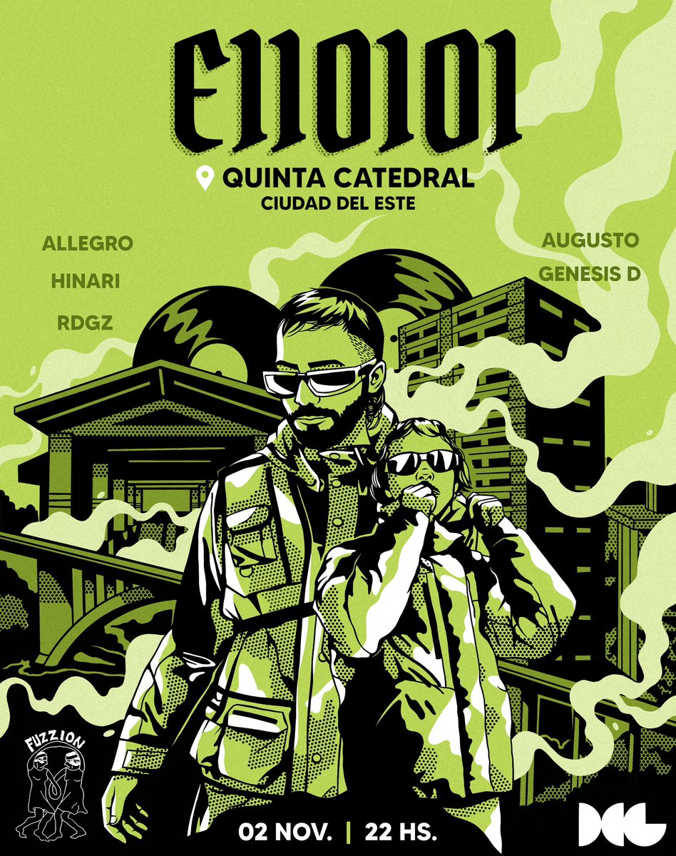 augustoRamirezC's tweet photo. Este 02/11 por primera vez en CDE el dúo E110101 tras su reciénte gira Europea.
Destaco el alto artwork de @eddygraff inspirado en sitios iconicos de CDE para el flyer 🔥

Se agradece el RT 🙏🏼🔁 https://t.co/fppTiyRyOH