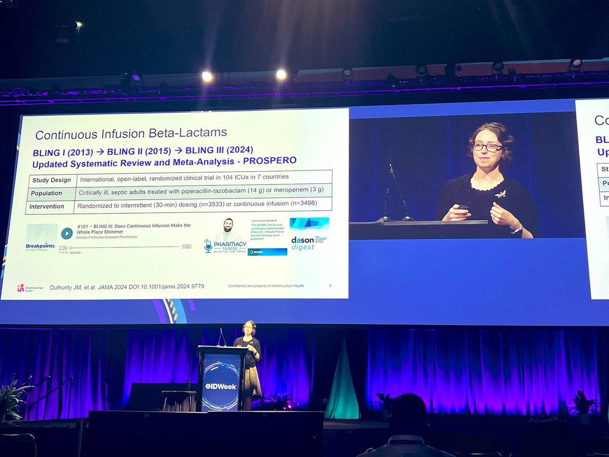Great summary of latest antimicrobial stewardship evidence by Dr. Whitney Buckel <a href="/tinymuscles/">Whitney Buckel</a> at #IDWeek2024 <a href="/SIDPharm/">SIDP</a> #SIDP2024