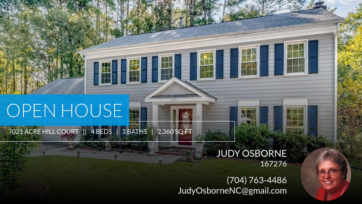HelpUBuy's tweet image. This listing won't last! Take a look before it's gone. Feel free to ask any questions or give me a call at (704) 763-4486 📱! Open house: October 20th at 2:00 PM.

Judy Osborne
Osborne Realty 
704-763-4486 
PinevilleHomes.com homeforsale.at/7021_ACRE_HILL…