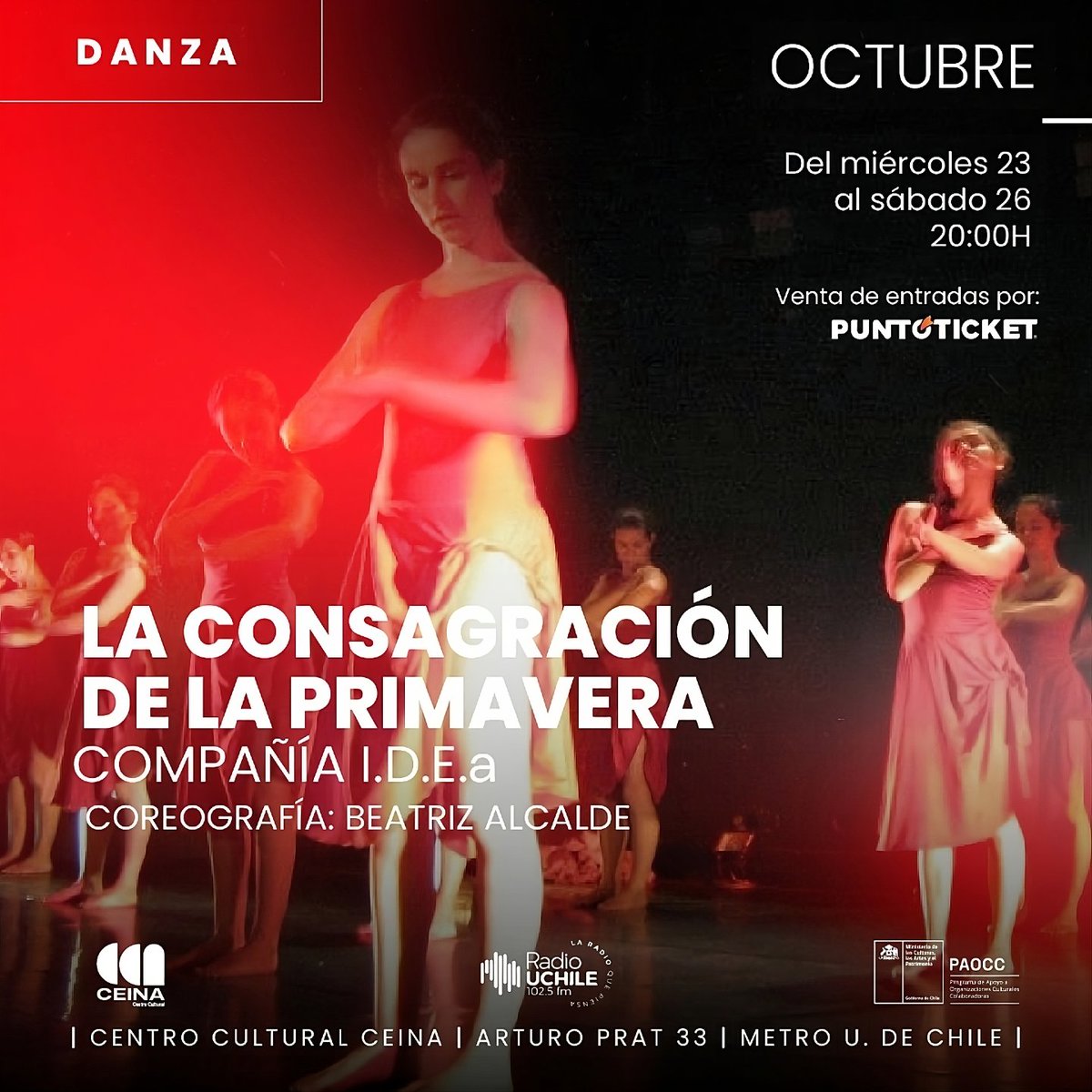 Centro_Ceina's tweet image. ¡Falta muy poco para la presentación de La Consagración de La Primavera en #CEINA! 💃Con 17 bailarinas en escena y la coreografía de Beatriz Alcalde se presenta este gran rito femenino, que ha sido un emblema de la compañía I.D.E.a 🎟️ Tickets aquí 👉🏻 bit.ly/ConsagracionCE…