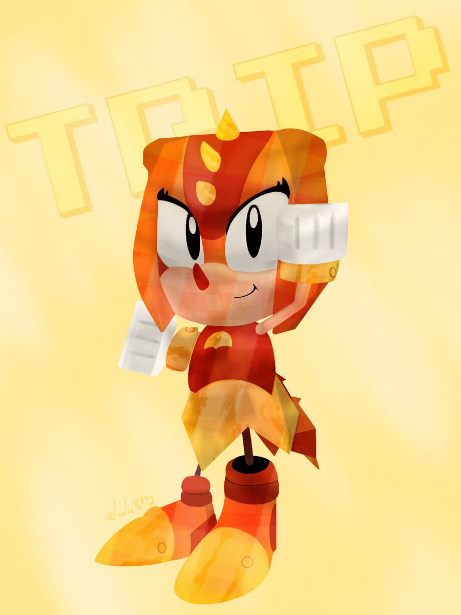 looloo36372's tweet photo. Trip in Sonic the Fighters art style! 
She'll teach that Sniper a lesson or two 💥🥊
#sonic https://t.co/DXGbBuCzay