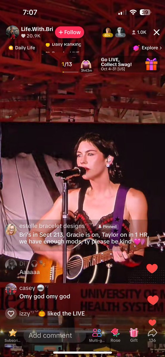 yup we’re back (watching gracie open on a grainy livestream)