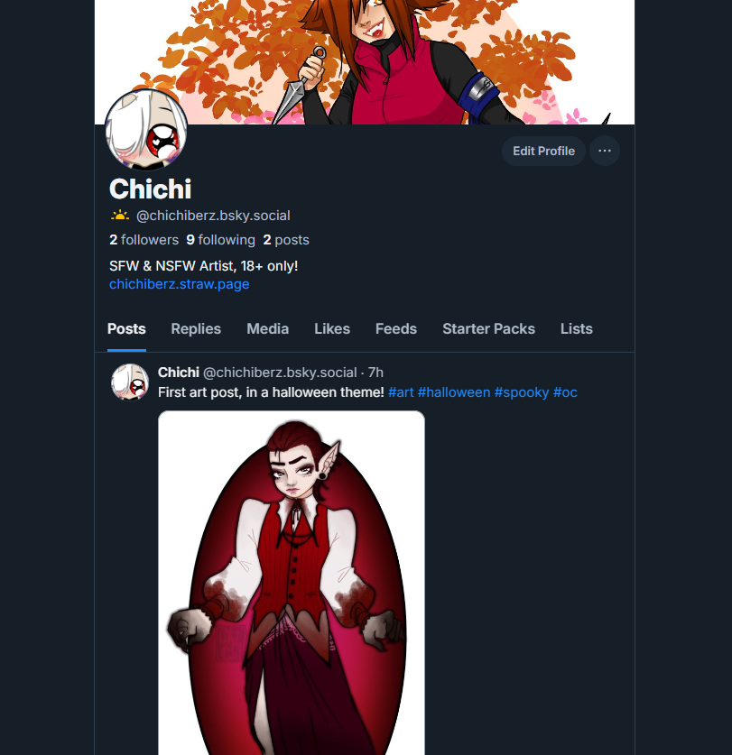 Chichiberz's tweet photo. I have made a BLuesky account! so im going to be using that over Twitter from now on! plz feel free to follow me there if u want to keep up with my art :D 
https://t.co/iHDwIh4Wmu https://t.co/hNOWM3Fcy3
