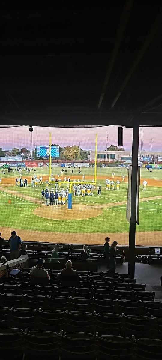 Home plate sure looks different at Bosse Field tonight as <a href="/Castle_Football/">Castle Knights Football</a> takes on <a href="/rmhsfootball/">Memorial Football</a>.  Game story will be in <a href="/warrickstandard/">Standard_Top News</a>.