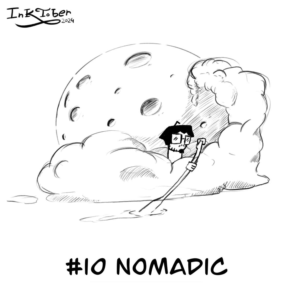 Nofre1999's tweet photo. Día 10: Nomadic / Nomada 🛶  #Inktober #inktober2024 #inktoberday10 https://t.co/EOEDI7fgUs