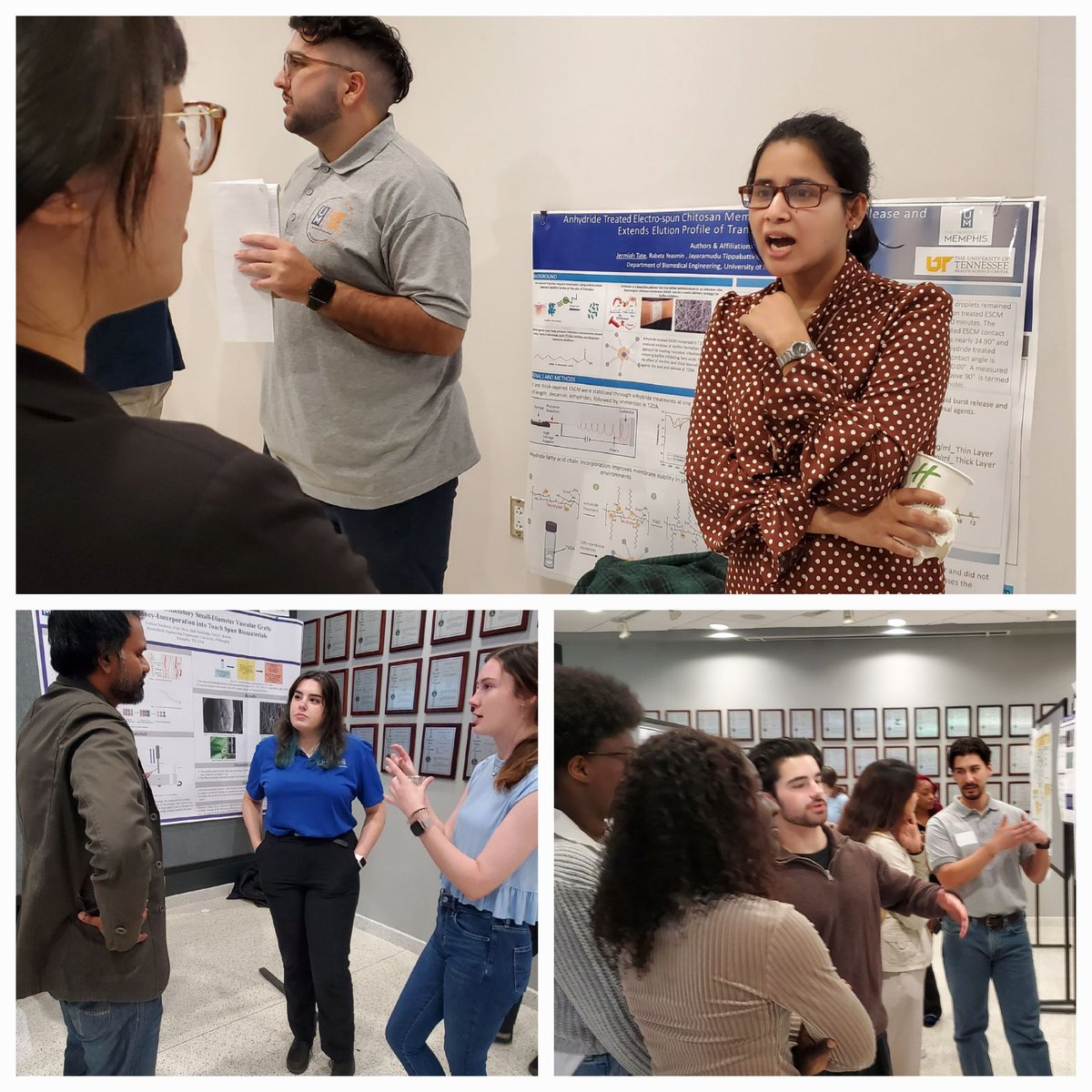 memphisbme's tweet photo. Awesome Materials Day @uofmemphis! Lots of great materials science &amp; engineering research from @jennings_lab, @GaryBowlin7 @CarlHerickhoff &amp; @bumgardnerjd labs! Thanks to Dr. Sanjay Mishra &amp; team from Physics for organizing a great program!
#UofM, #Memphis_BME https://t.co/MELAzWn6EN