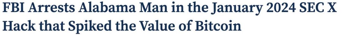 😮🇺🇸 The man behind the hacking of the SEC's Twitter account has been arrested