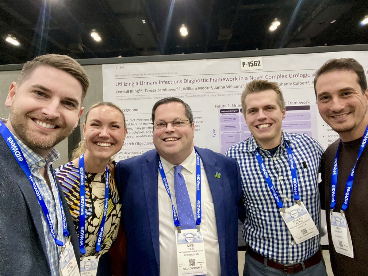 Great to catch up with <a href="/moore_wjustin/">Justin Moore</a> and former <a href="/NM_IDSteward/">Northwestern ID & Antimicrobial Stewardship</a> fellows <a href="/HeetiOmar/">Omar Al-Heeti</a>, <a href="/TheNachDoc/">Rachel Medernach</a> and Kendall Kling