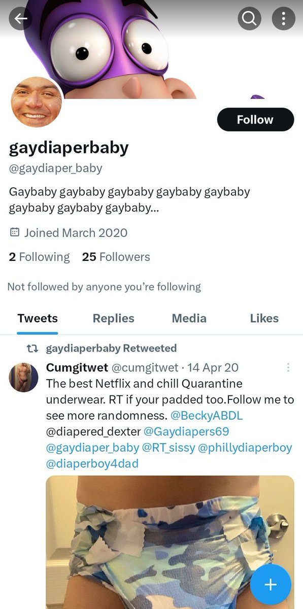 BigTechAlarms's tweet image. 🆕 @MattWalshBlog has started following @gaydiaper_baby