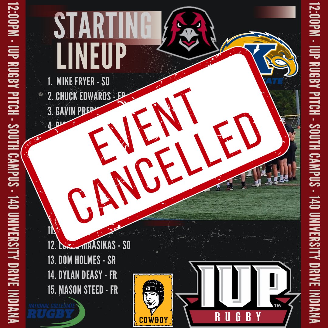 Tomorrows match: Cancelled