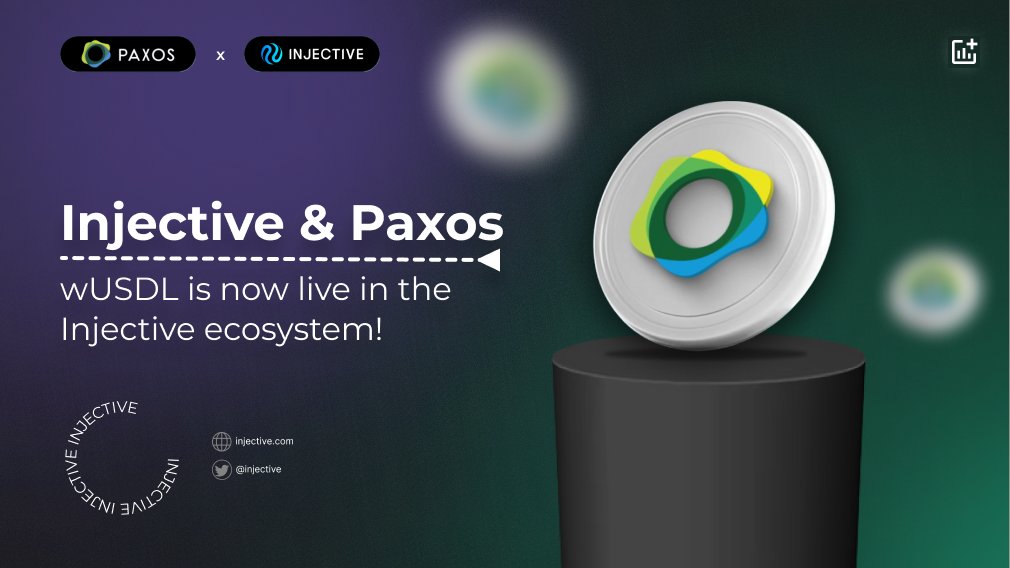 😊Injective &amp; Paxos, wUSDL: Daily Yield, Capital Efficiency, Seamless Conversion ! 

wUSDL is now live in the <a href="/injective/">Injective 🥷</a> ecosystem!

➡️Learn more - blog.injective.com/en/paxos-bring…

<a href="/Injective/">Injective 🥷</a> #crypto
