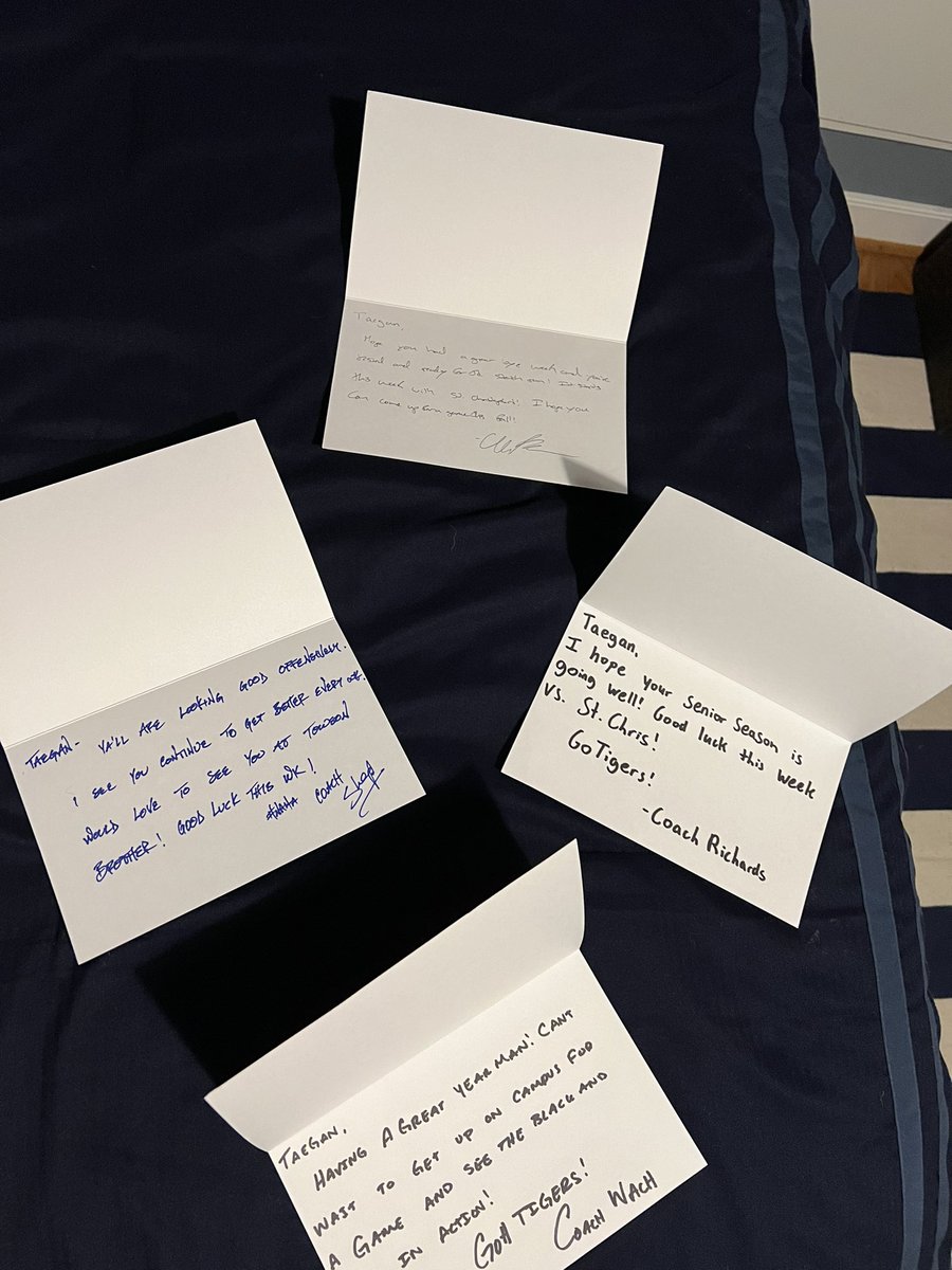 Thank you for the letters <a href="/Towson_FB/">Towson Football</a> !!! Appreciate it! <a href="/coachbshep/">B. Sheppard</a> <a href="/CoachTWach/">Tyson Wachenheim</a> <a href="/CoachHRichards/">Harry Richards</a> <a href="/CoachHeej/">Jacob Hejeebu</a>