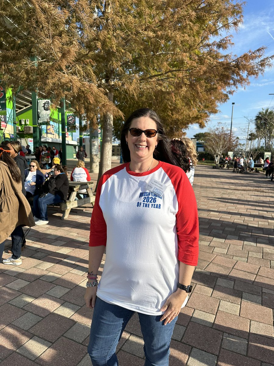 So proud and honored to celebrate our Teacher of the Year Mrs. Julie Lettau. She is a great teacher who cares deeply about her students and our school. Thank you Mrs. Lettau for all you do! <a href="/sugarmillpride/">Sugar Mill</a> <a href="/JulieLettau/">Julie Lettau</a> <a href="/volusiaschools/">Volusia County Schools</a>