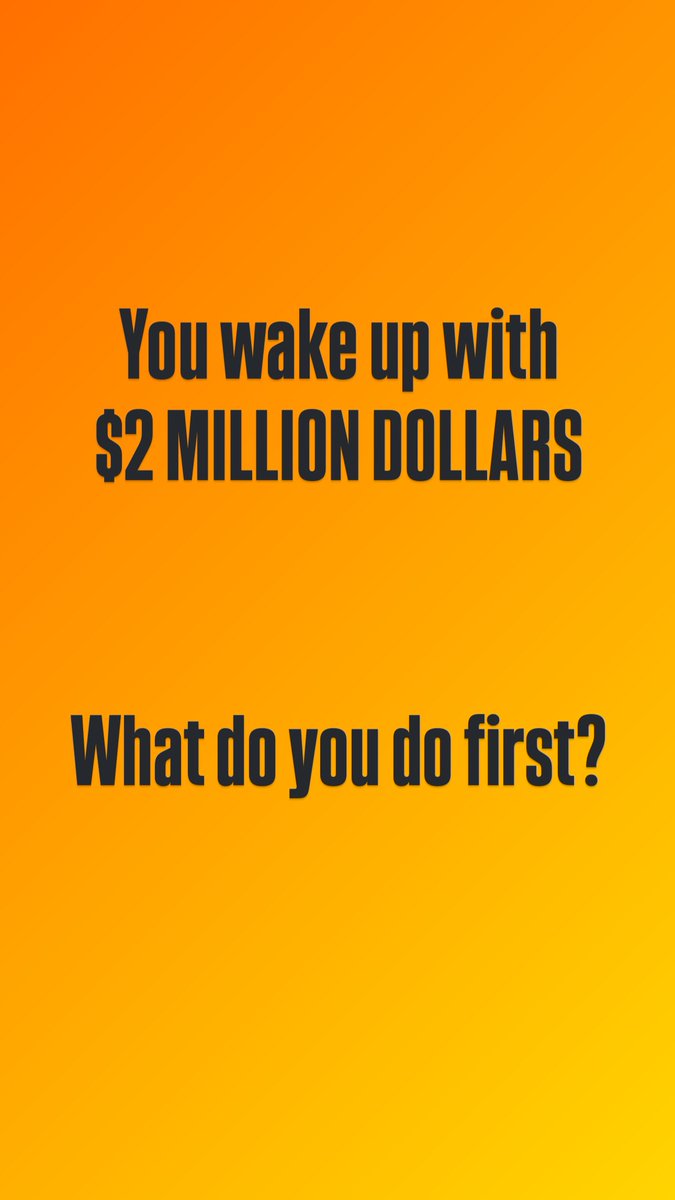 What do you do ! Be honest