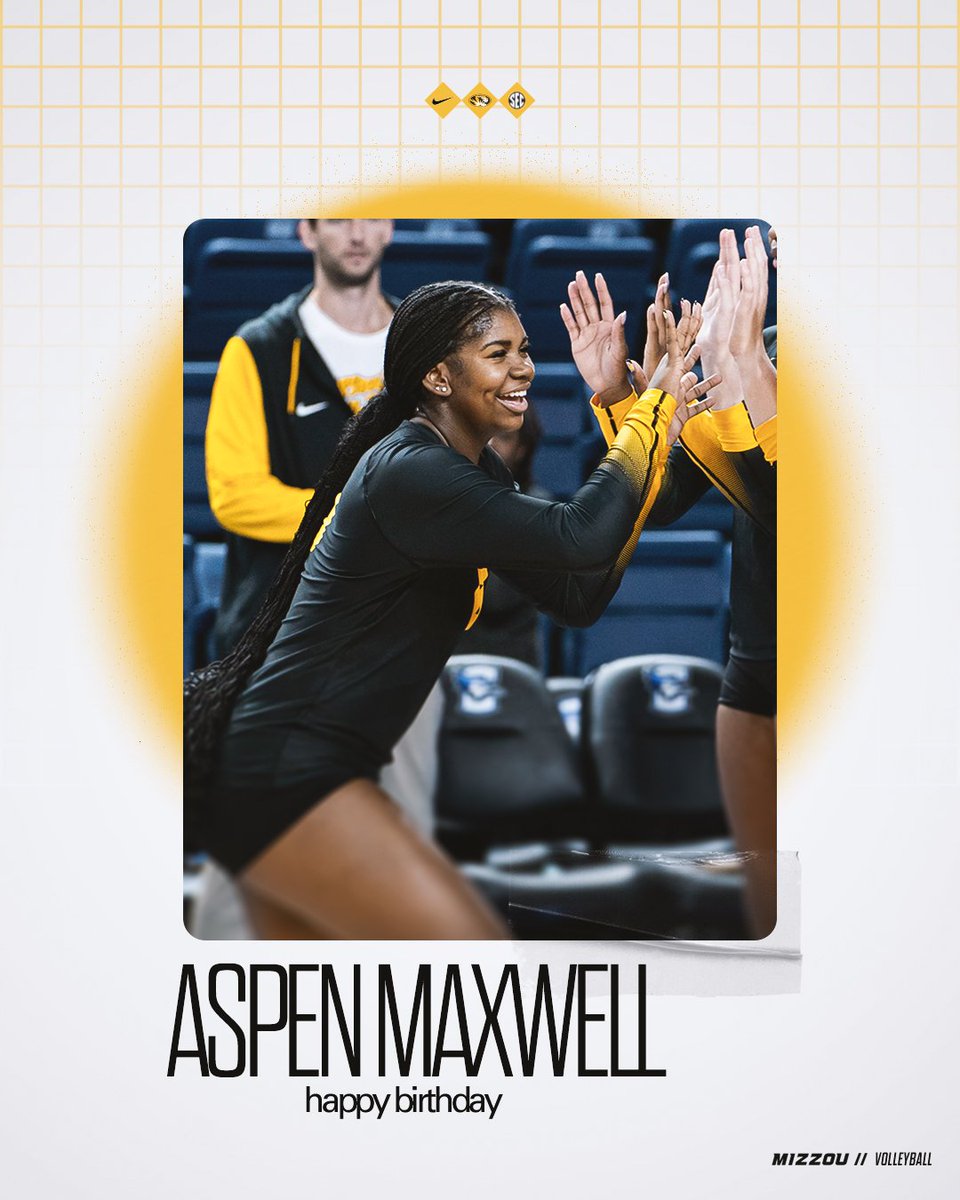 It's a Saturday Homecoming Birthday!! 

Help us wish a very HAPPY BIRTHDAY to freshman Aspen Maxwell!! 🎂🥳

#MIZ 🐯🏐 | <a href="/aspenmaxwellvb/">aspen🦋</a>