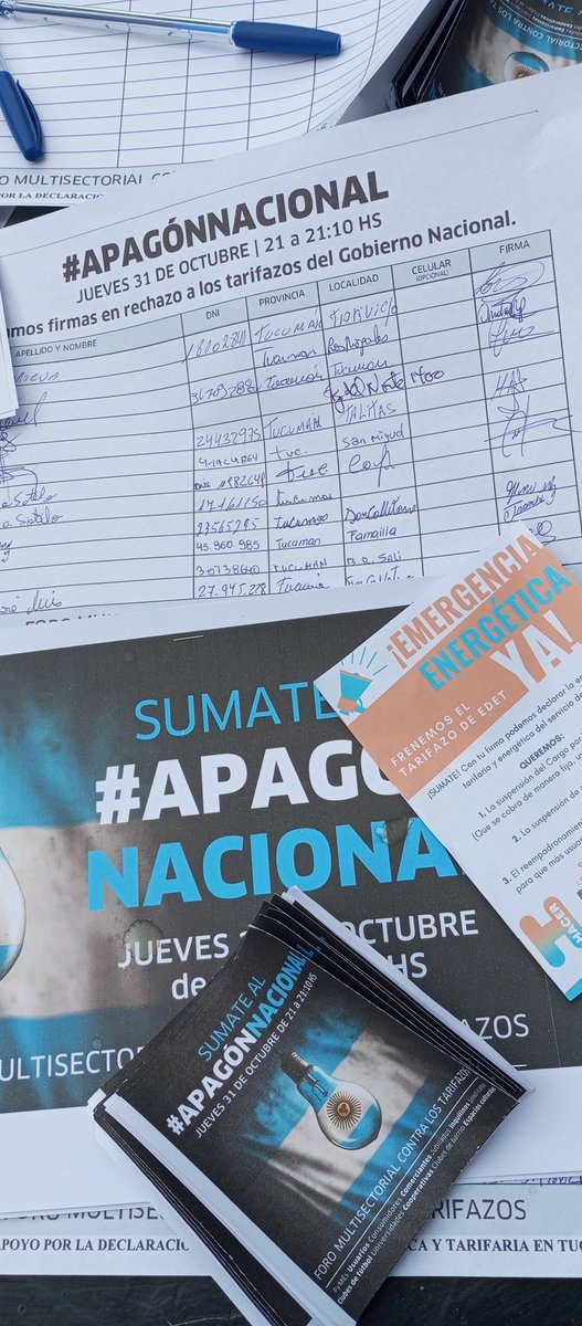launiontucuman's tweet photo. Tucumán se suma al "Foro Multisectorial contra el Tarifazo": hoy en Plaza Yrigoyen!
Mañana: Tafí Viejo!

#tarifasjustas
#noaltarifazo 
#ApagonNacional https://t.co/yghxEWIzQd
