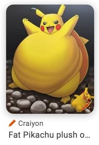 leastt's tweet photo. was googling “fat pikachu plush” and it’s bad enough that google images is now full of AI slop, but i was doubly dismayed to discover the AI has definitely been training on fetish art :-( https://t.co/mTbpbib497