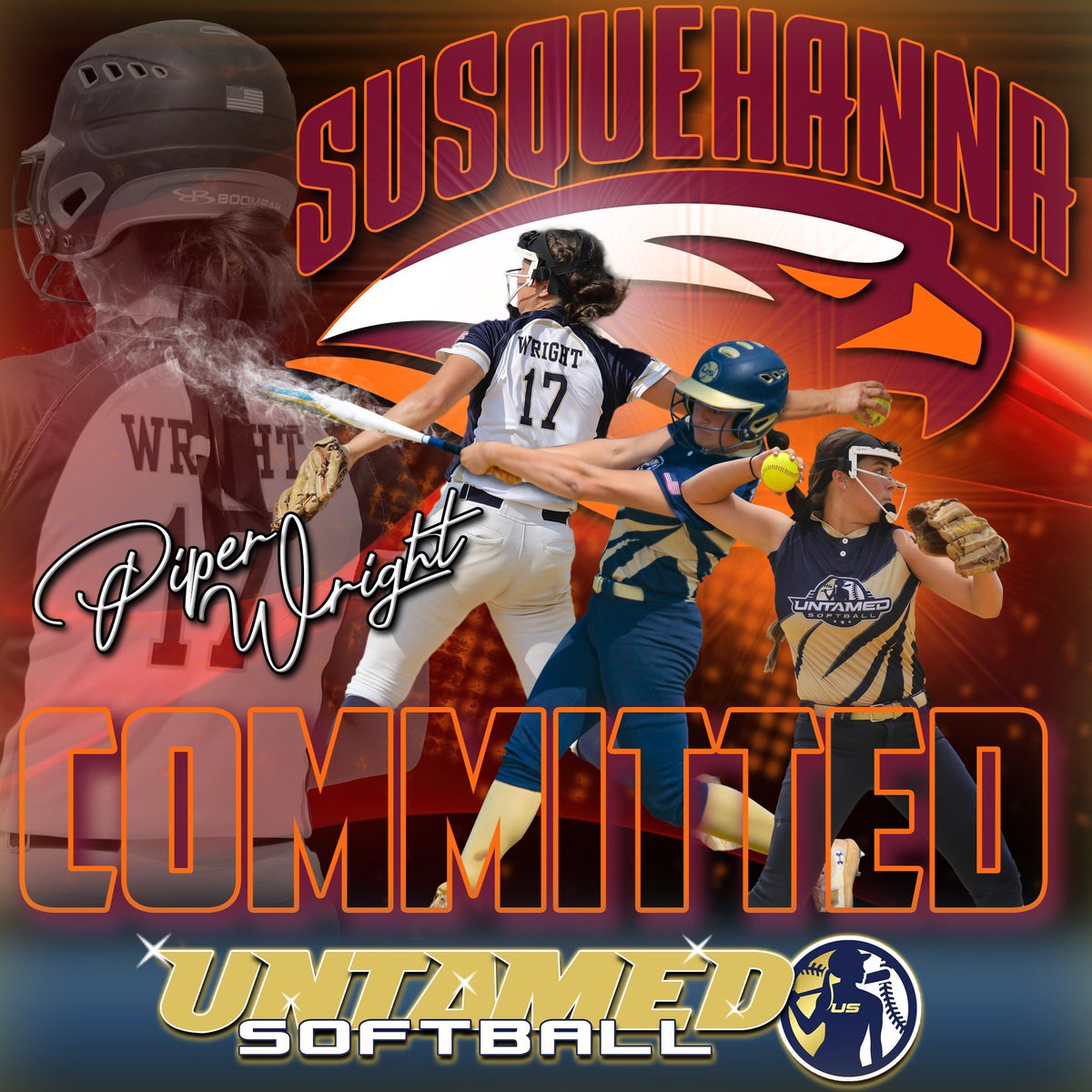 Congratulations to 2025 Piper Wright on committing to continue her athletic and academic career at Susquehanna University! 🥎